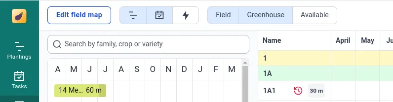 Filter buttons for locations