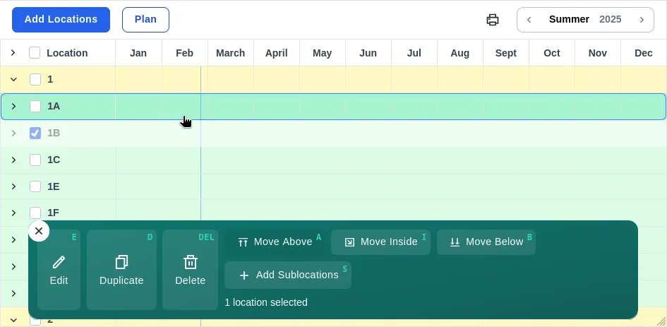 Field map reordering