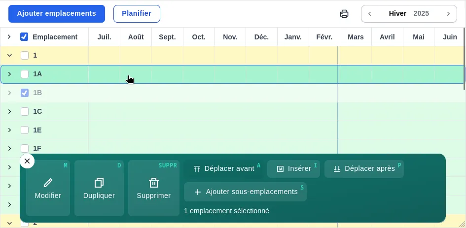 Réorganisation du parcellaire